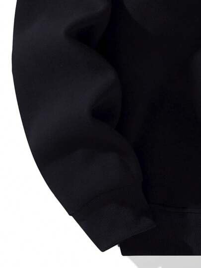 Trillion Men's Black Half Zip Hoodie - Image 4