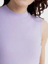 Stars and You Lavender Ribbed Sleeveless Top for Women - Image 4
