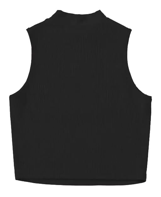 PINOVO Women's Crop Tank Top - Black & White Stripe - Image 3