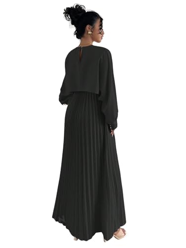 LITZO Black Georgette Western Dress for Women - Image 2