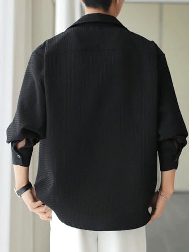 GRECIILOOKS Men's Black Formal Button Down Shirt - Image 2