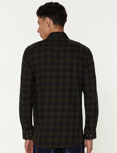 Peter England Men's Shirt - Olive - Image 2