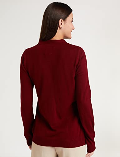 Cozy Maroon Cardigan Sweater for Women - Image 2