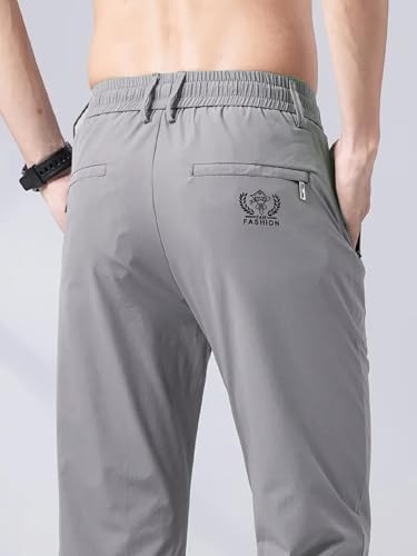 Lymio Men's Casual Trousers - Grey - Image 2