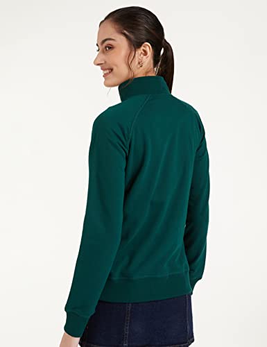 Symbol Women's Cotton Blend Hooded Sweatshirt - Forest Green - Image 2