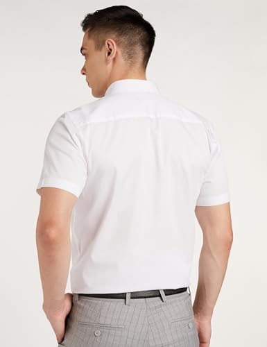Amazon Men's Cotton Solid Shirt - White - Image 2
