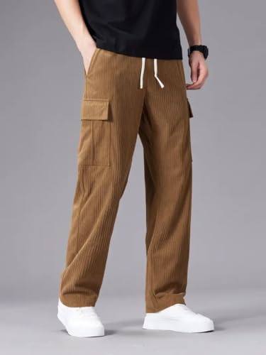 LOUIS SENSE Men's Casual Trousers - Brown - Image 3