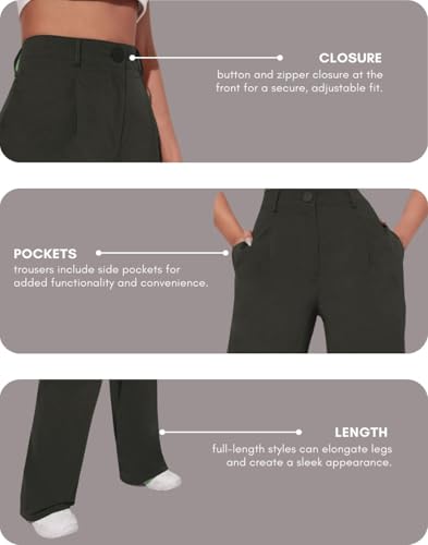 Leriya Fashion Women Mid Rise Trousers - Dark Green - Image 4