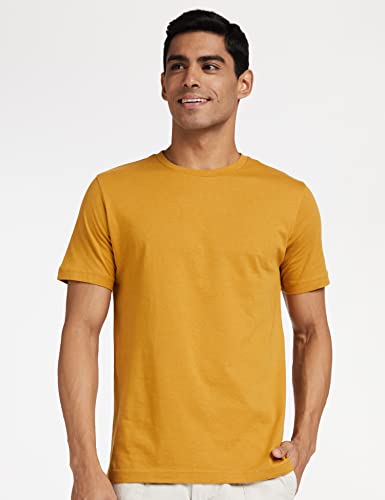 Symbol Men's Solid Cotton T-Shirt - Viridian & IncaGold - Image 2