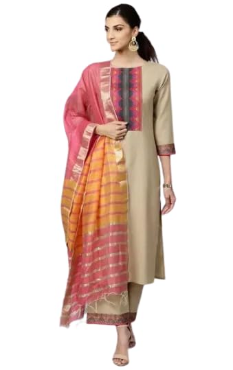 Vidusha Women Cotton Kurti Set with Dupatta