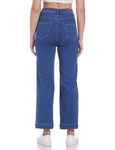 AKA CHIC Women Flared Jeans - Mid Blue - Image 2