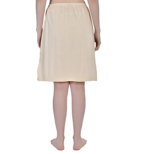Aimly Women's Cotton Knee Length Skirt - Beige - Image 3