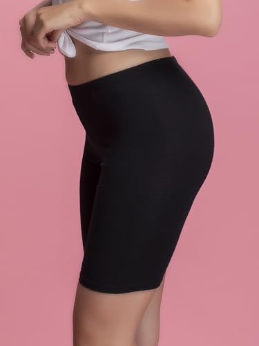 Clovia Women's Cotton Cycling Shorts - Black - Image 3