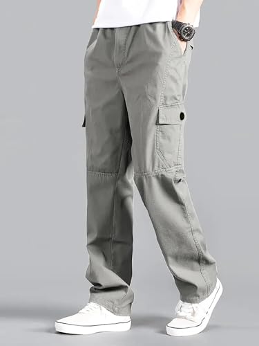 Lymio Men's Grey Cargo Pants - Image 2