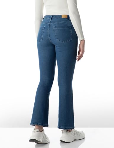 INKD Women's Flared Bootcut Jeans - Enzyme Wash - Image 2