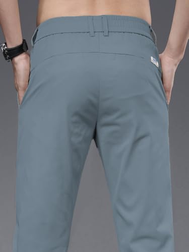 TAGDO Men's Casual Trousers - Silver - Image 4