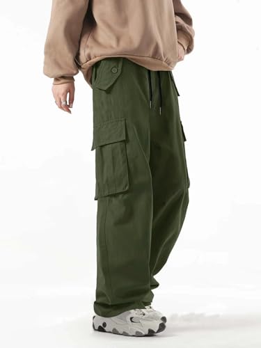 Lymio Men Cargo Pants - Green - Image 3