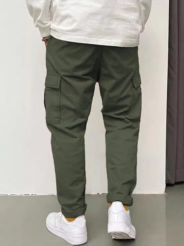 POSHAX Men's Green Cargo Pants - Image 3