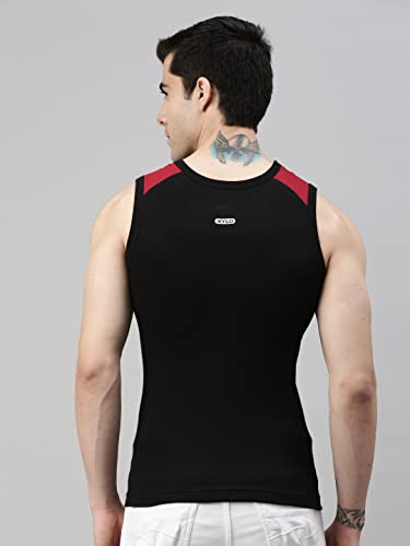 Lux Cozi Men's Cotton Solid Gym Vest - Multicolor - Image 3