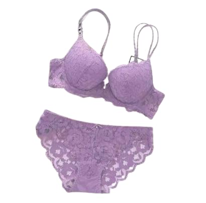 WOVIA Women's Lace Push-Up Bra Panty Set