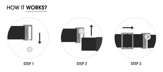 Aferelle Shirt Stays Elastic Belt for Unisex - Black - Image 3