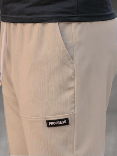 LOUIS SENSE Men's Mid Rise Loose Pants - Khaki - Image 4