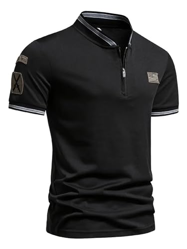 Lymio Men's Black Polo T-Shirt - Image 3