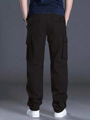 Leriya Fashion Men's Baggy Cargo Pant - Black - Image 2