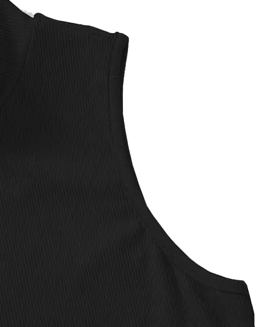 PINOVO Women's Crop Tank Top - Black & White Stripe - Image 5