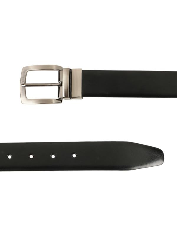 ZEVORA Leather Reversible Belt for Men - Black/Brown - Image 3