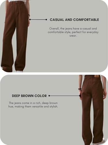 GRECIILOOKS Brown High Rise Jeans for Women - Image 4