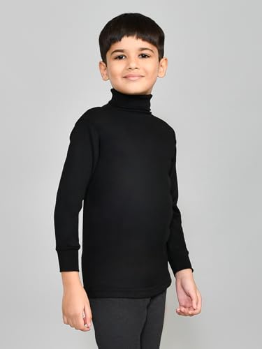 Lux Cott Wool Boys Thermal Top - Black - Image 2