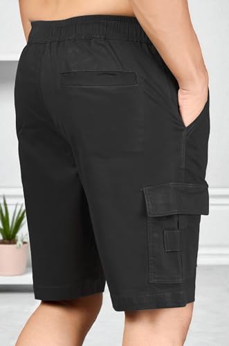 RynoGear Men's Cotton Casual Shorts - Black - Image 3