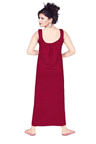 Vibha Women's Cotton Camisole - Maroon Sky Blue - Image 2