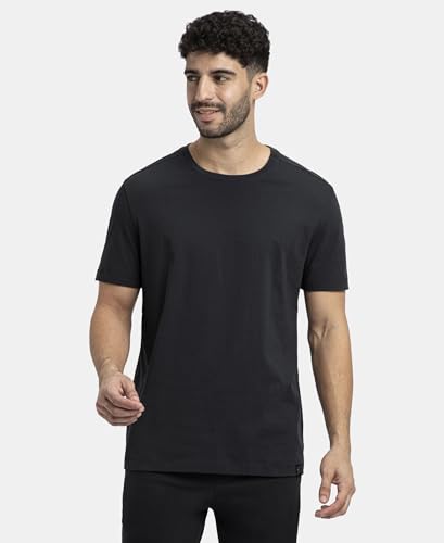 Jockey Men Super Combed Cotton T-Shirt - Black - Image 2