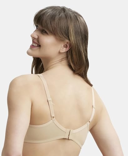 Jockey Cotton Non-Padded Wirefree Bra for Women - Dark Skin - Image 3