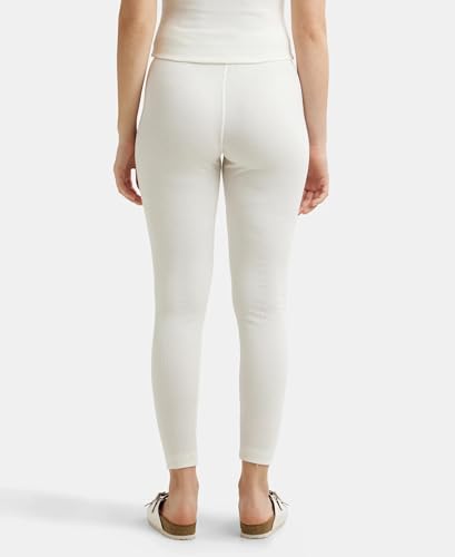 Jockey Women's Tailored Fit Cotton Leggings - Off White - Image 3