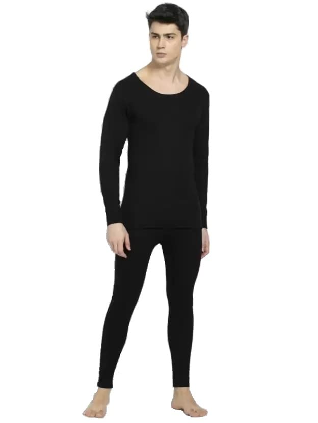 Jockey Men's Cotton Thermal Set - Black