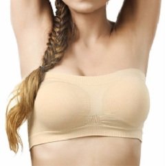 GLAMORAS Women's Cotton Spandex Seamless Tube Bra - Image 4