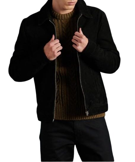 GarbGlide Black Leather Jacket for Men