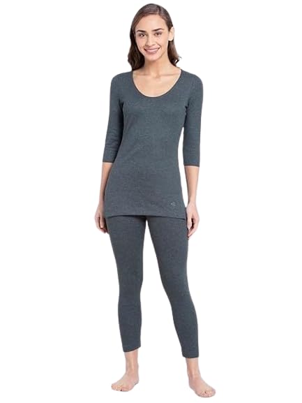 Jockey Women's Charcoal Thermal Set