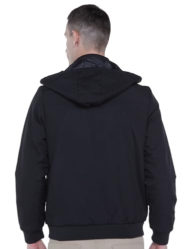 Qube Men's Black Polyester Jacket - Image 2