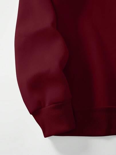 The Modern Soul Maroon Half Zip Sweatshirt for Men - Image 4
