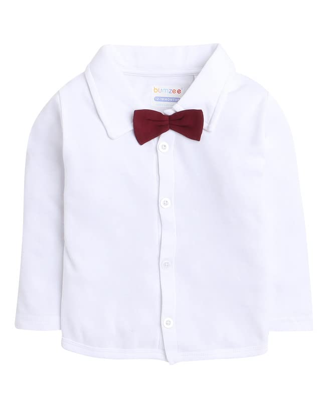 BUMZEE Boys Shirt Waistcoat & Pant Set - Grey & White - Image 3