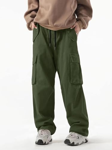Lymio Men Cargo Pants - Green - Image 4