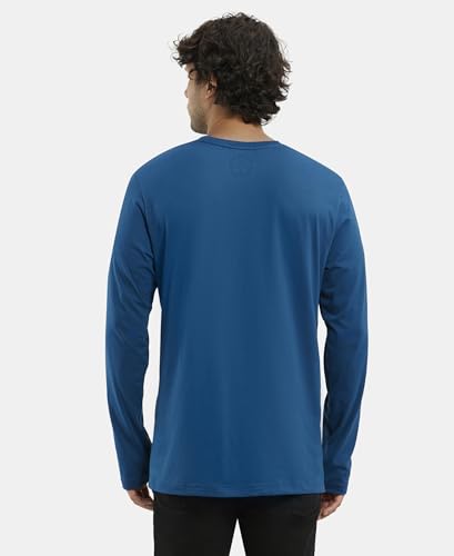 Jockey Men's Teal Full Sleeve T-Shirt - Image 3