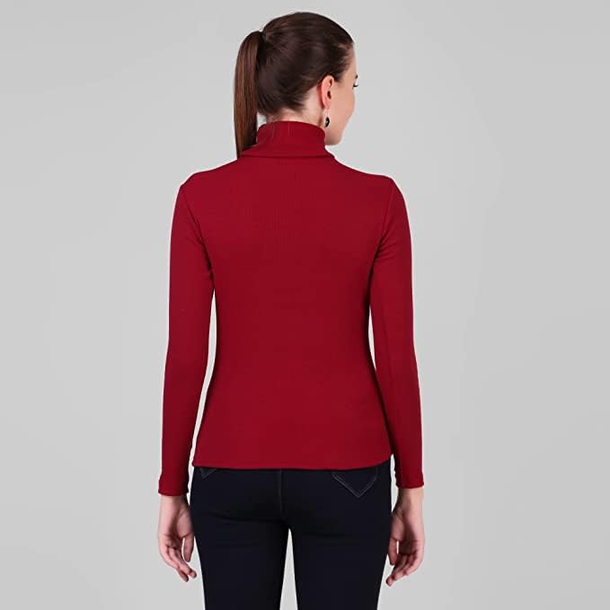 RZLECORT Women Cotton High Neck Sweater - Image 3