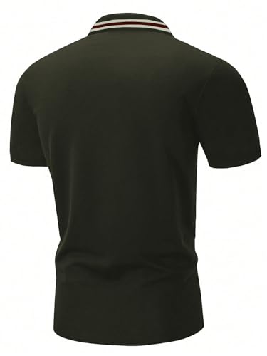 GRECIILOOKS Green Polo T-Shirt for Men - Image 2