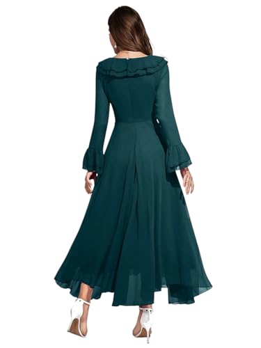 Blue Georgette Fit & Flare Dress for Women - Image 2