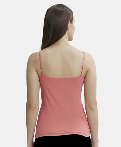 Jockey Women's Candy Pink Cotton Spaghetti Top - Image 3